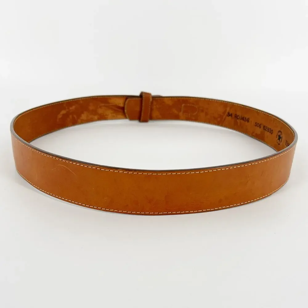 90s tan leather Ranger gold back belt 1990s vintage